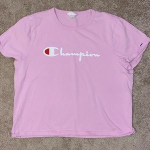 Champion size 2XL baby tee, light pink
